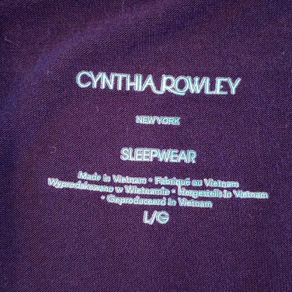 FREE W Bundle Cynthia Rowley Sleepwear Women's Sleeveless Size:L, Navy - Picture 4 of 5